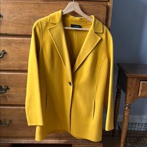 Talbots Yellow Blazer Modern Suit Jacket